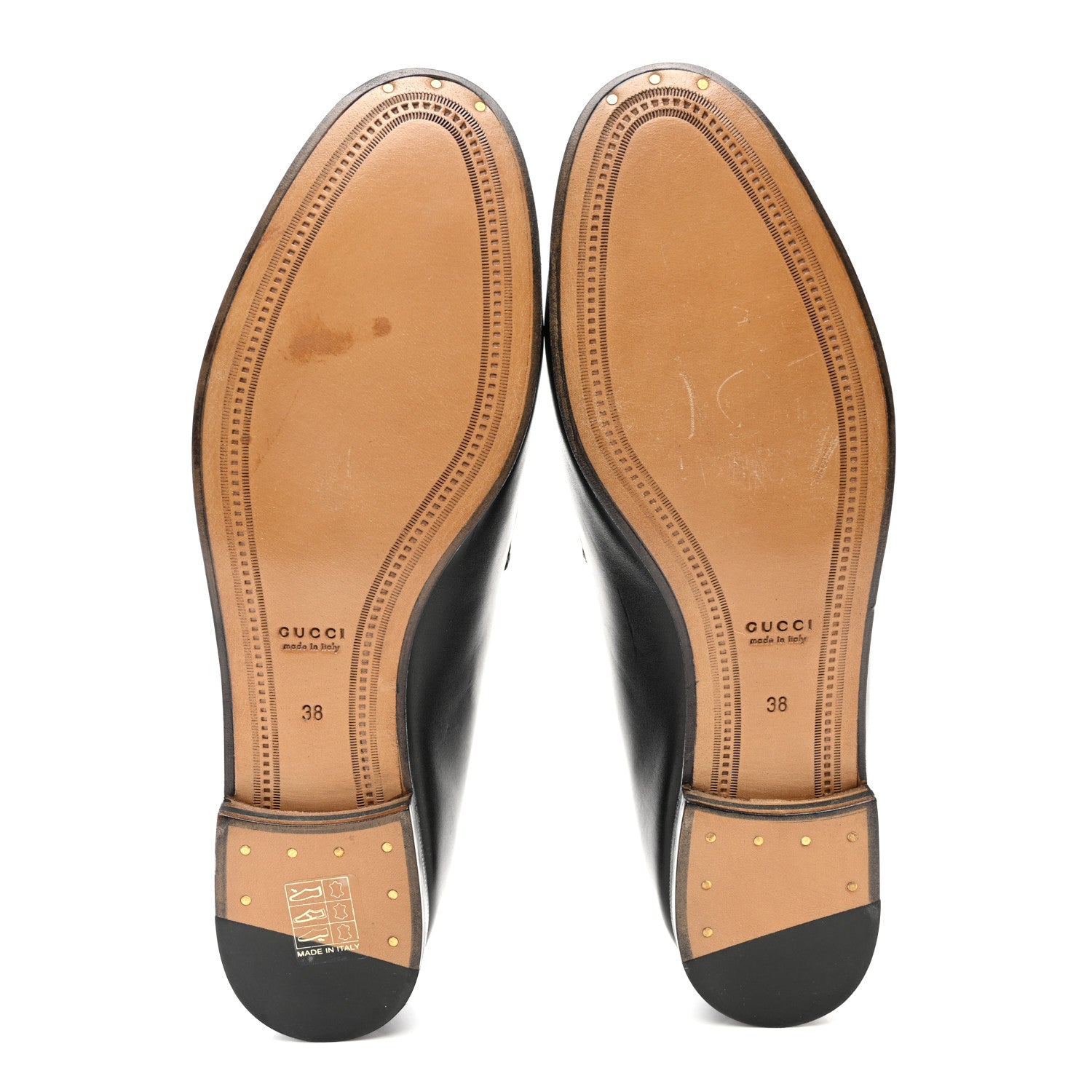 Gucci Calfskin Womens Jordaan Loafers 38 Black 5 of 12