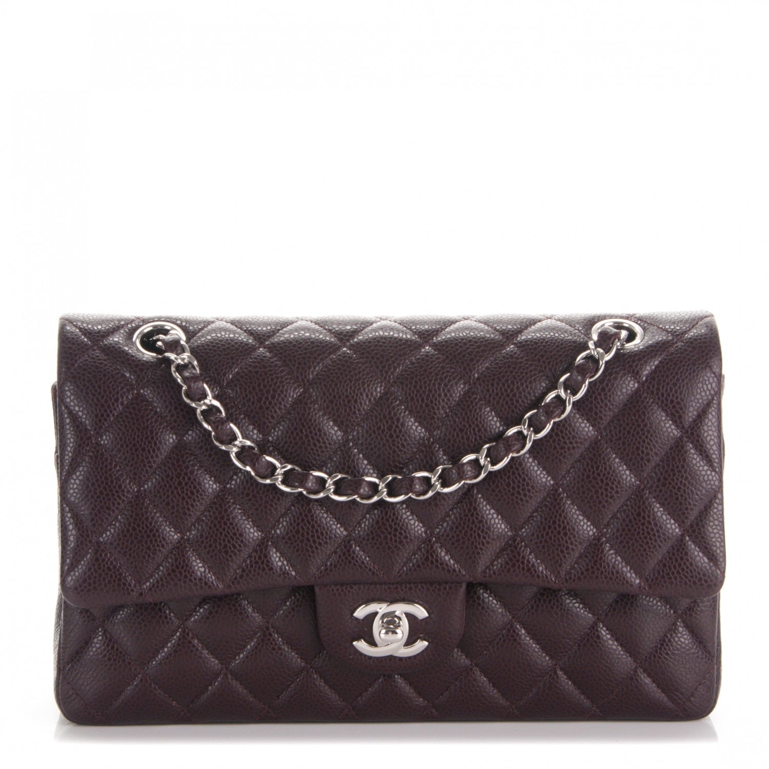 Chanel Caviar Quilted Medium Double Flap Burgundy 1 of 8