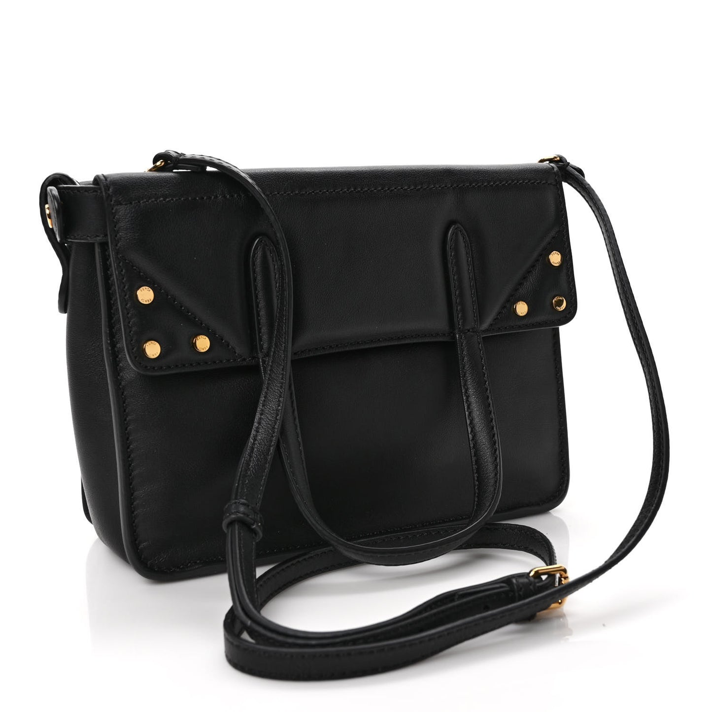 Vitello Grace Matte Small Flip Tote Black