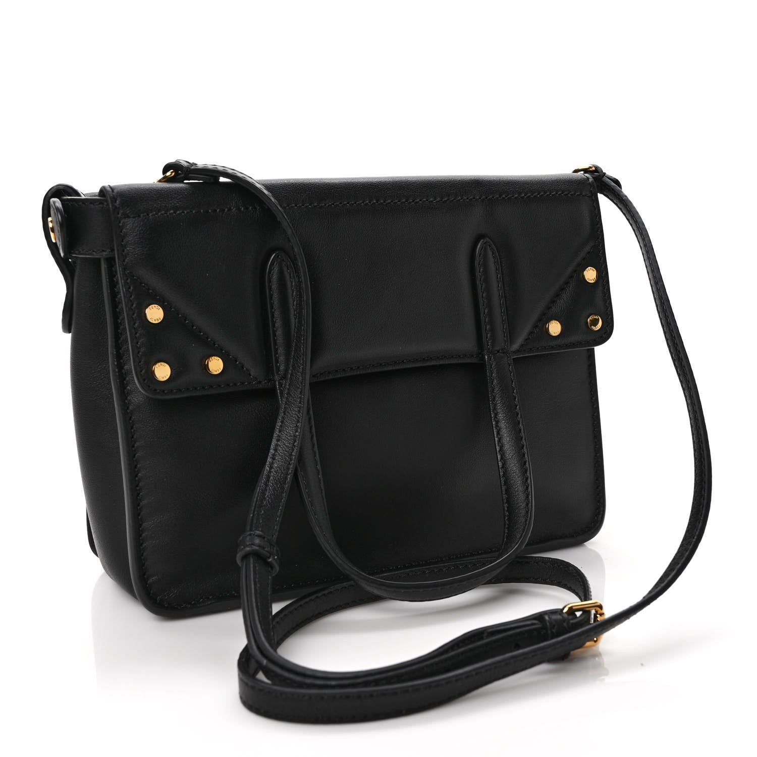 Fendi Vitello Grace Matte Small Flip Tote Black 3 of 7