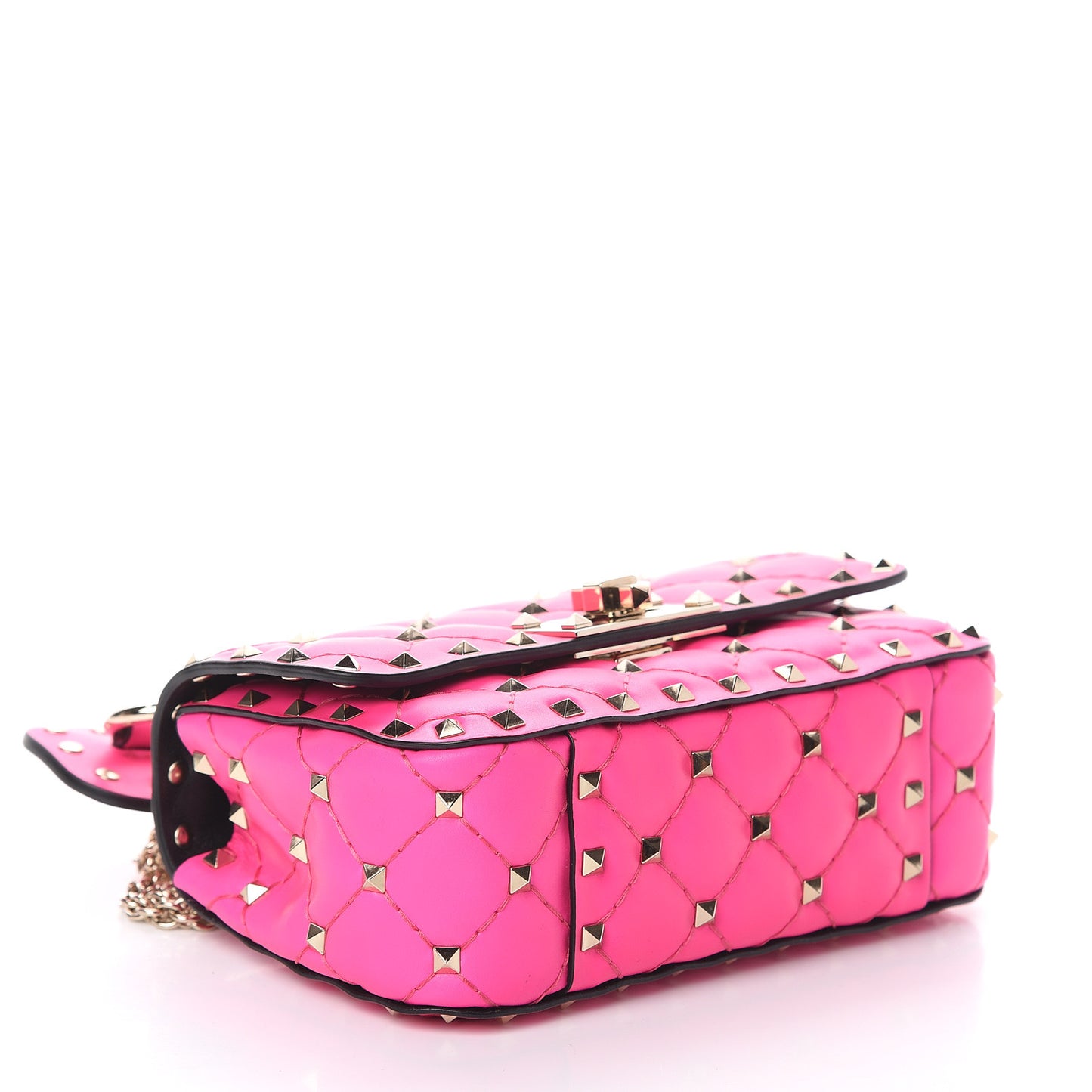 Calfskin Mini Rockstud Spike Shoulder Bag Azalea