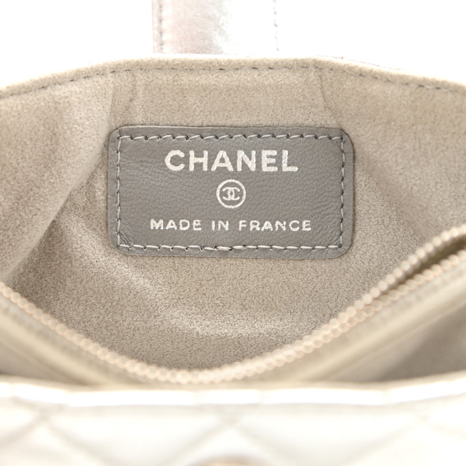 Chanel Metallic Lambskin Quilted Pearl Chain Mini Love Symbols Bag Silver 6 of 8