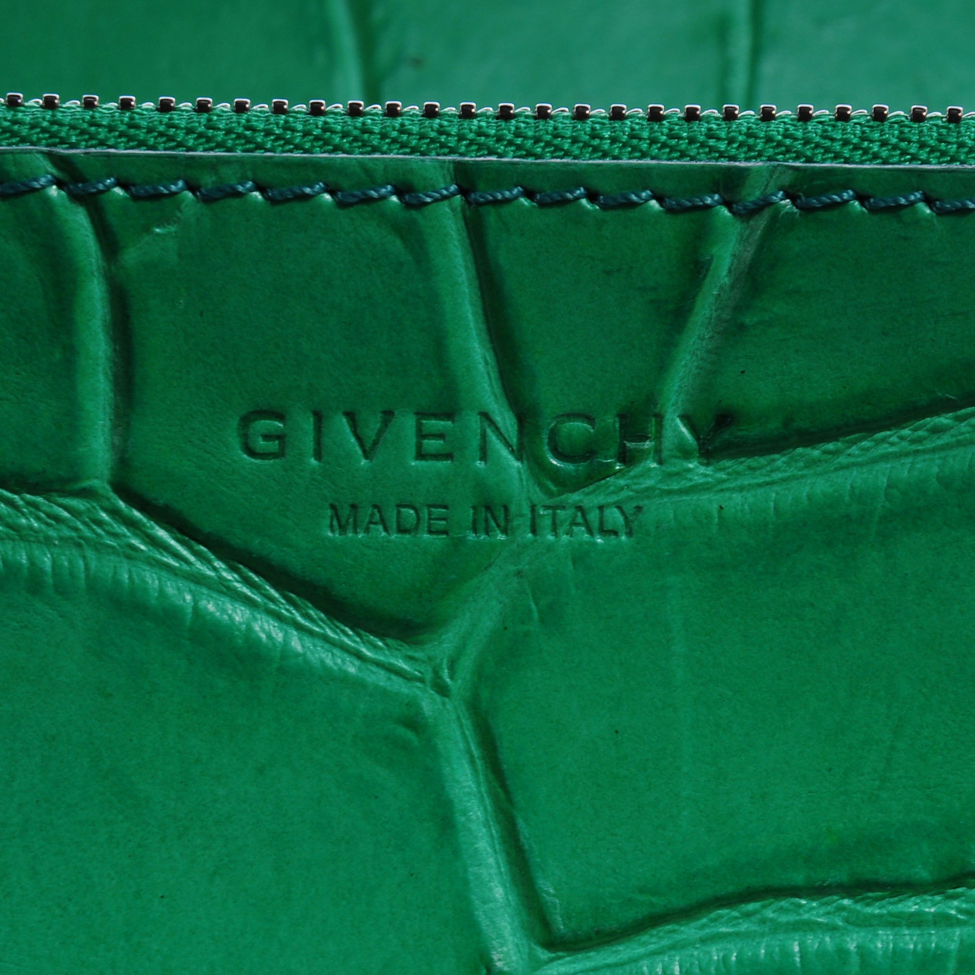Givenchy Calfskin Crocodile Embossed Large Antigona Tote Emerald 11 of 11