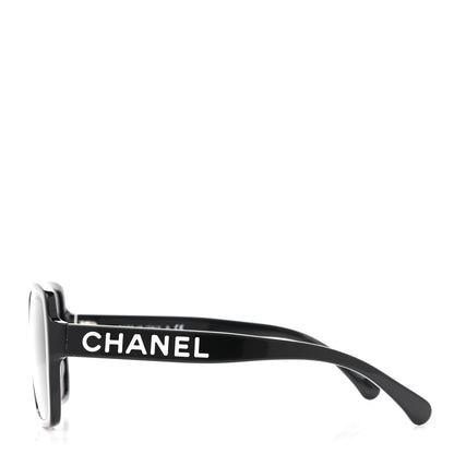 Chanel Acetate Polarized Square Sunglasses 5408 Black 3 of 8