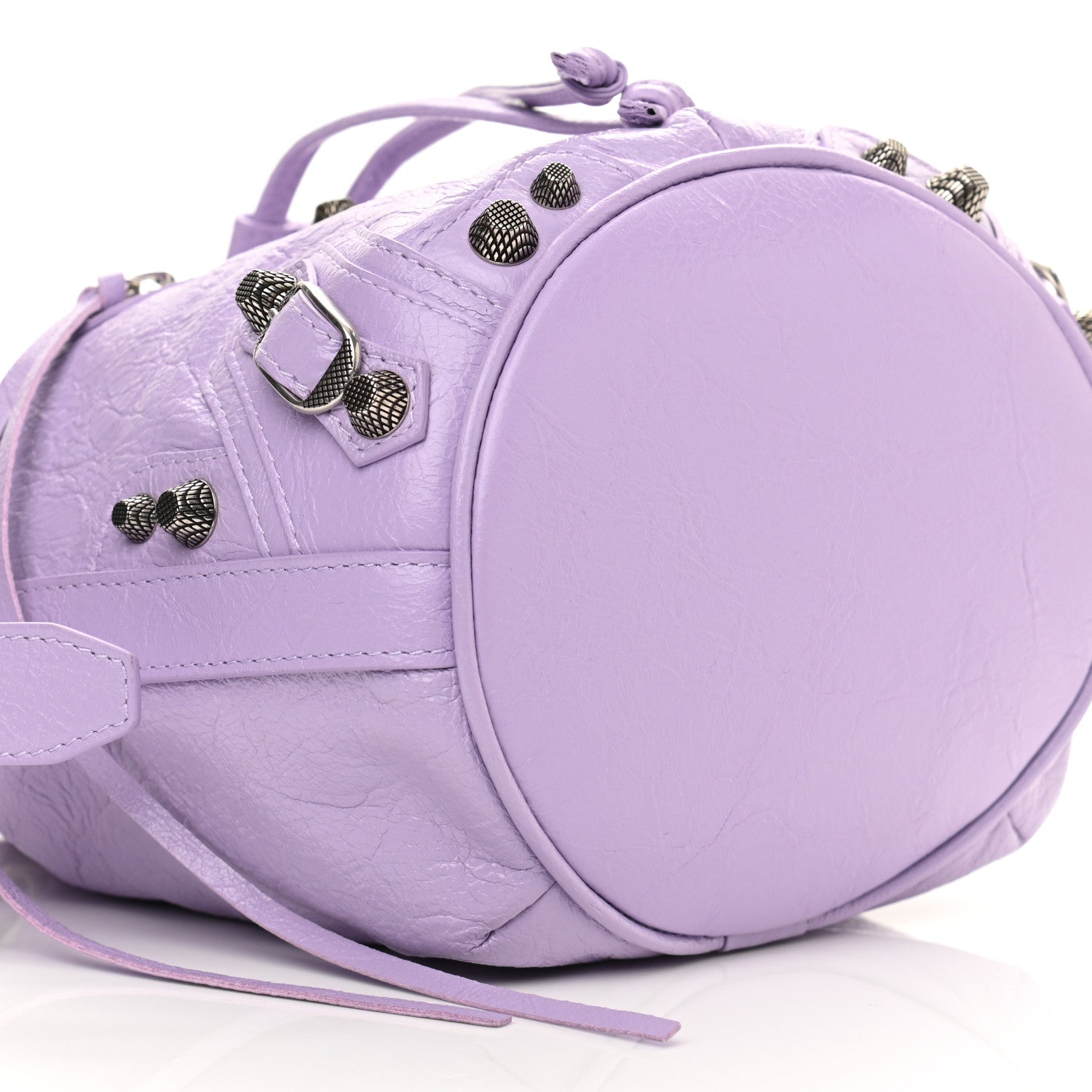Balenciaga Agneau Arena Le Cagole Bucket Bag XS Lilac 9 of 10