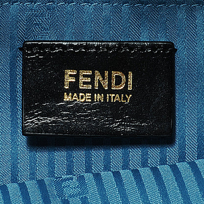 Fendi Vitello Elite Medium 2Jours Tote Turquoise 9 of 9