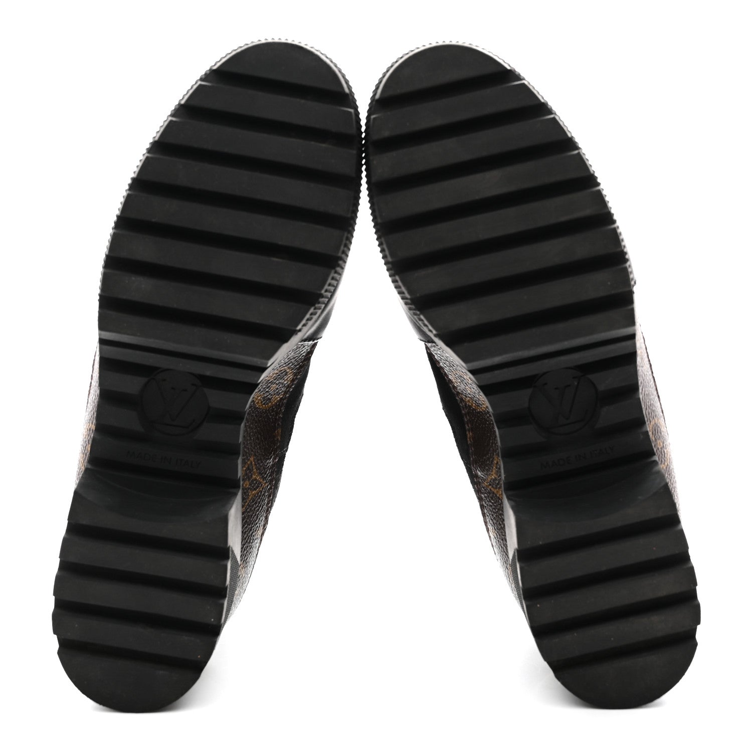 Louis Vuitton Suede Calfskin Monogram Laureate Platform Desert Boots 38 Black 6 of 10