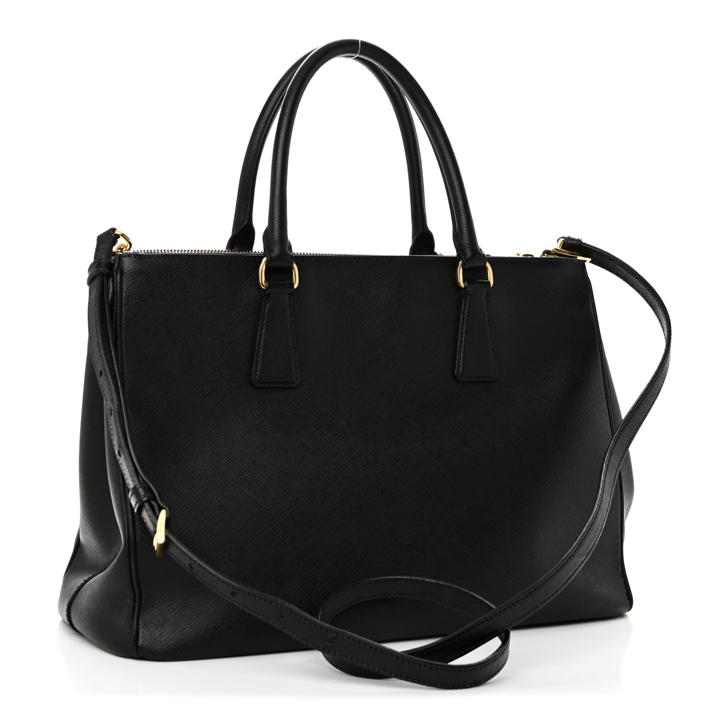 Prada Saffiano Medium Galleria Double Zip Tote Black 3 of 9