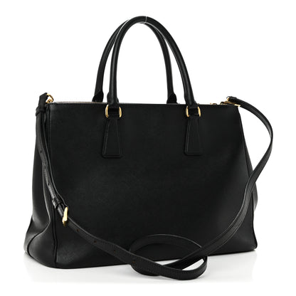 Prada Saffiano Medium Galleria Double Zip Tote Black 3 of 9