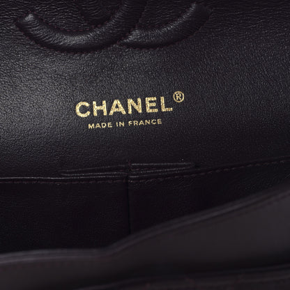 Chanel Lambskin Quilted Medium Double Flap Dark Purple 6 of 9