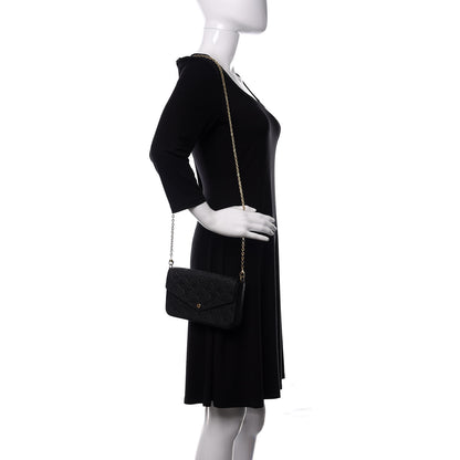 Louis Vuitton Empreinte Pochette Felicie Chain Wallet Black 2 of 11