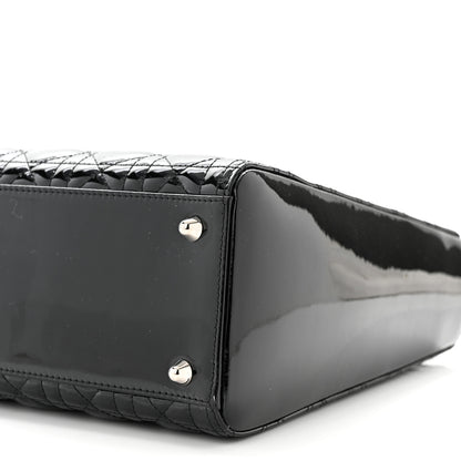 Christian Dior Patent Cannage Large Lady Dior Black 10 of 10