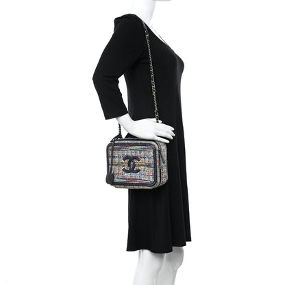 Chanel Tweed Snakeskin Quilted Medium CC Filigree Vanity Case Multicolor 2 of 13