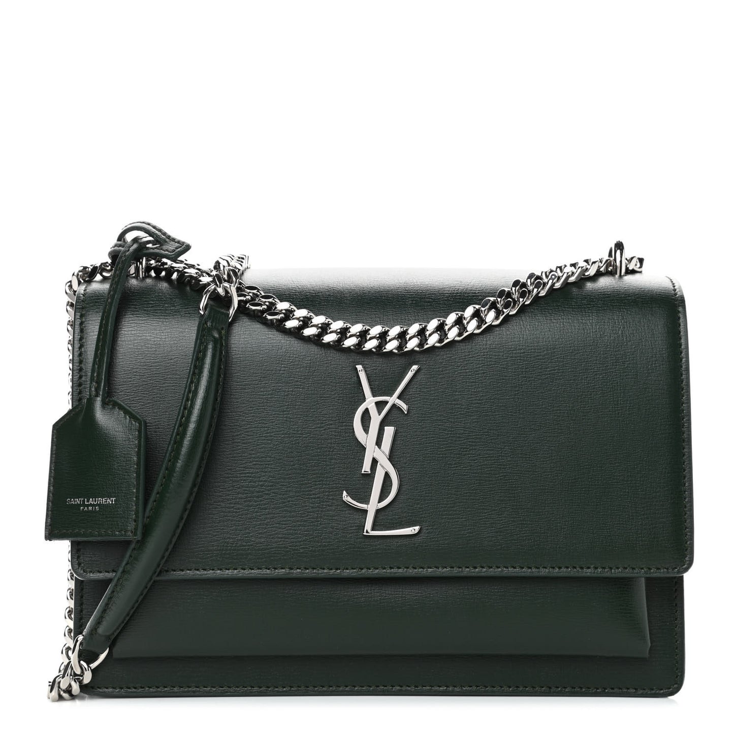 Calfskin Medium Monogram Sunset Dark Green