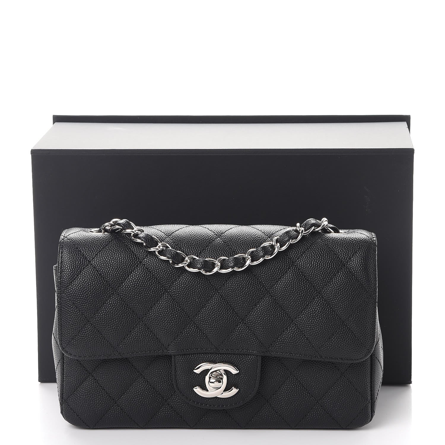 Chanel Caviar Quilted Mini Rectangular Flap Black 8 of 8