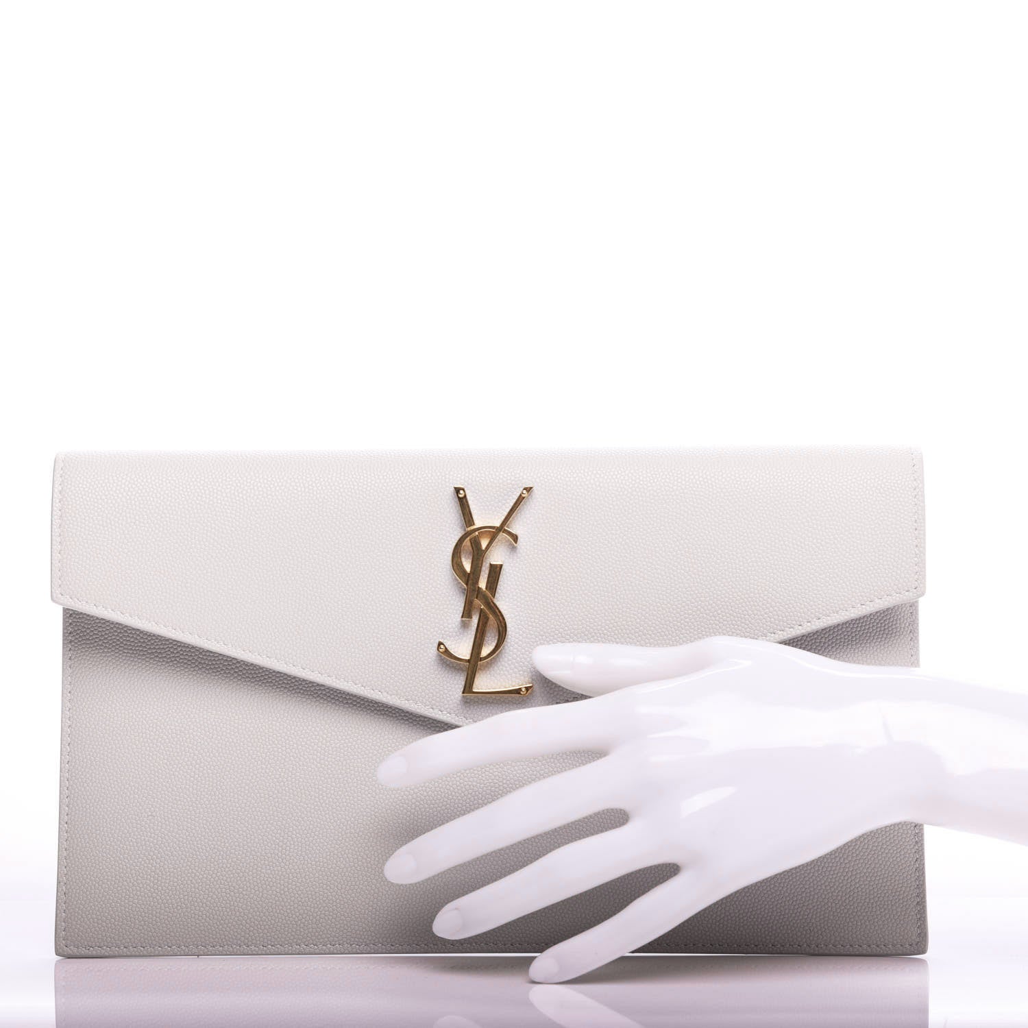 Saint Laurent Grain De Poudre Uptown Pouch Crema Soft 2 of 7