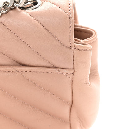 Saint Laurent Calfskin Matelasse Chevron Monogram Classic Baby Chain Bag Pale Pink 12 of 12