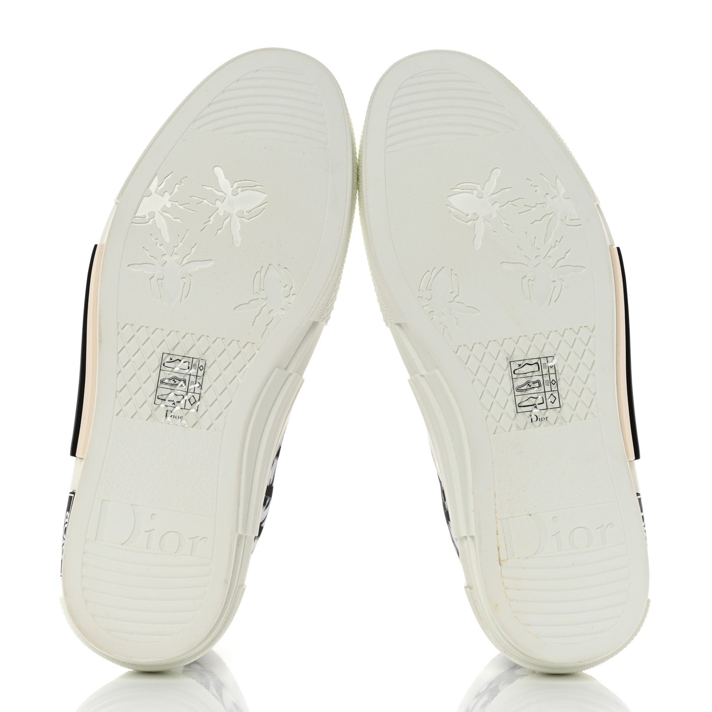 Technical Canvas Oblique Mens B23 High Top Sneakers 38 White Black