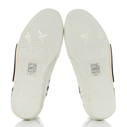 Christian Dior Technical Canvas Oblique Mens B23 High Top Sneakers 38 White Black 5 of 10