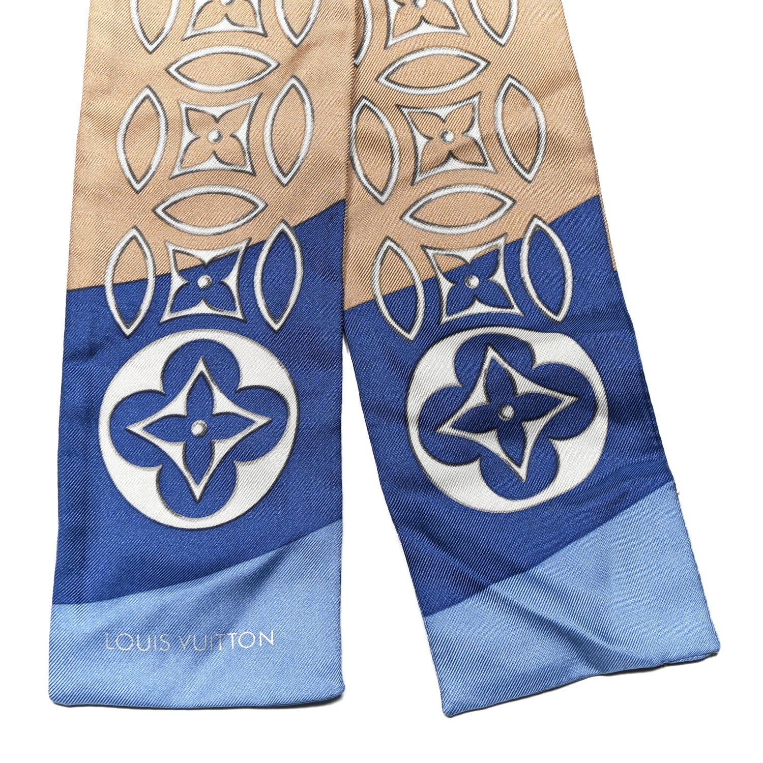 Louis Vuitton Silk Champs Elysees Bandeau Blue 2 of 3