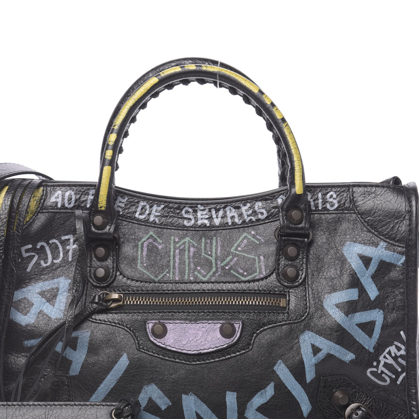 Agneau Graffiti All Over Classic Hardware S City Black Multicolor