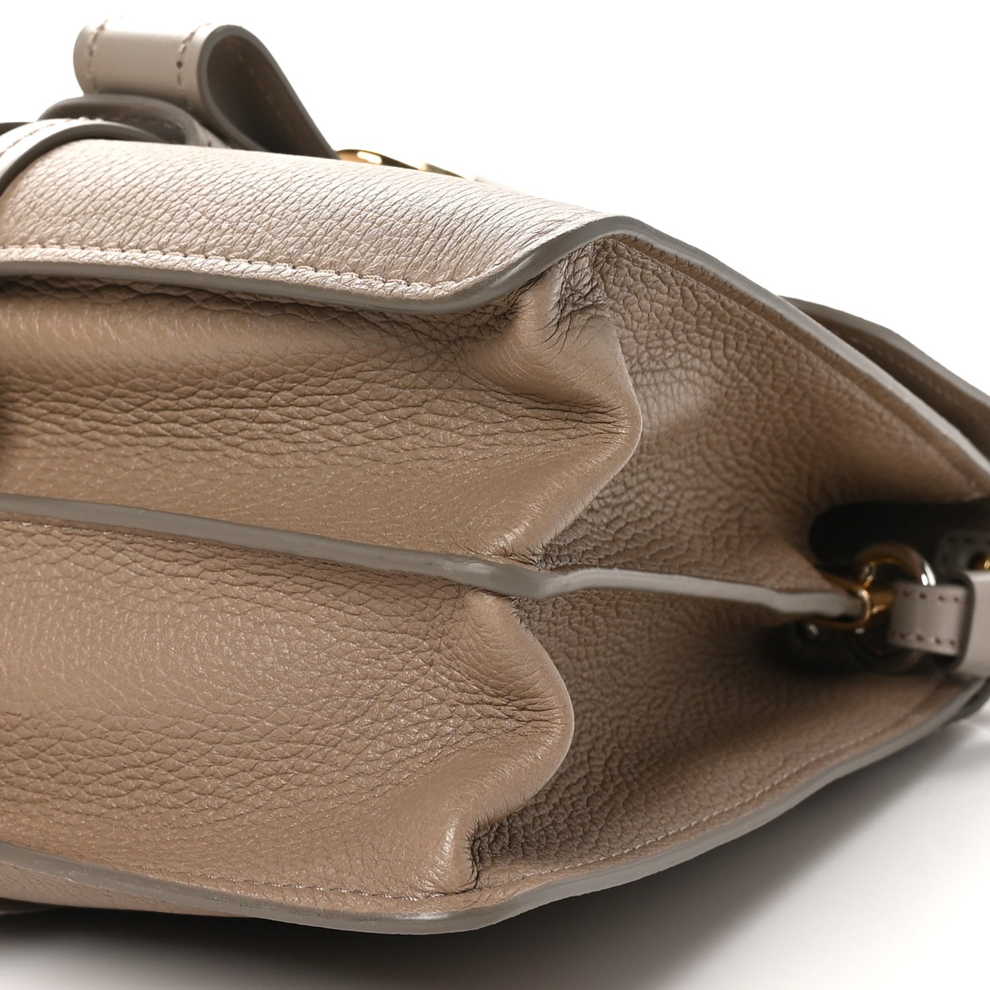 Shiny Grained Calfskin Medium Aby Day Shoulder Bag Motty Grey