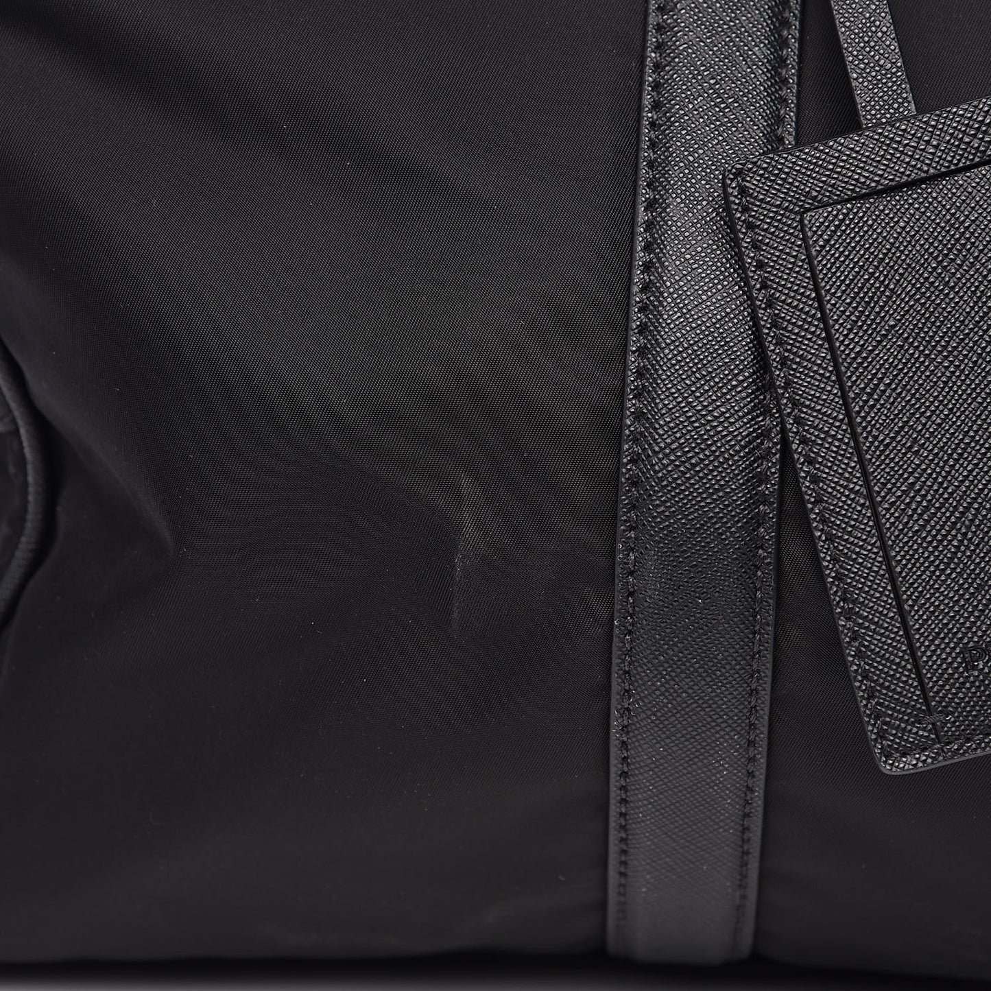 Tessuto Nylon Saffiano Viaggio Duffle Black