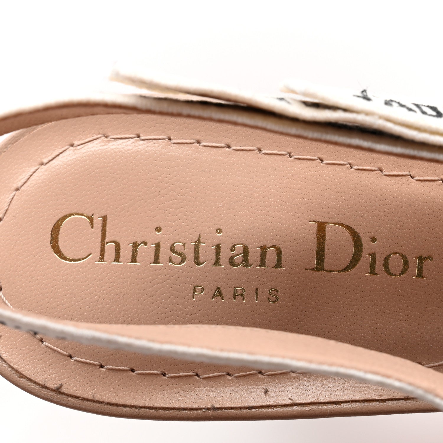 Christian Dior Technical Canvas Ribbon J Adior Slingback 65mm Pumps 38.5 Powder Nude 6 of 10