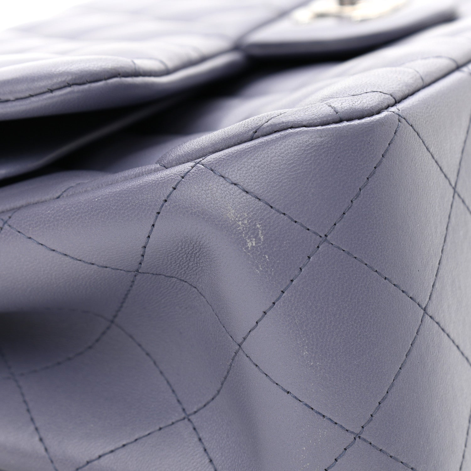 Chanel Lambskin Quilted Jumbo Double Flap Light Purple 11 of 14