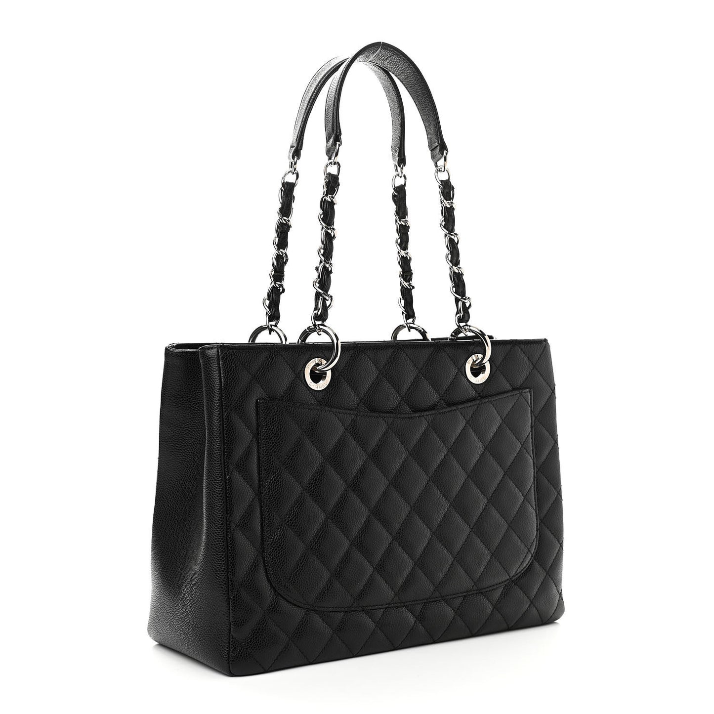 Caviar Quilted Grand Shopping Tote GST Black