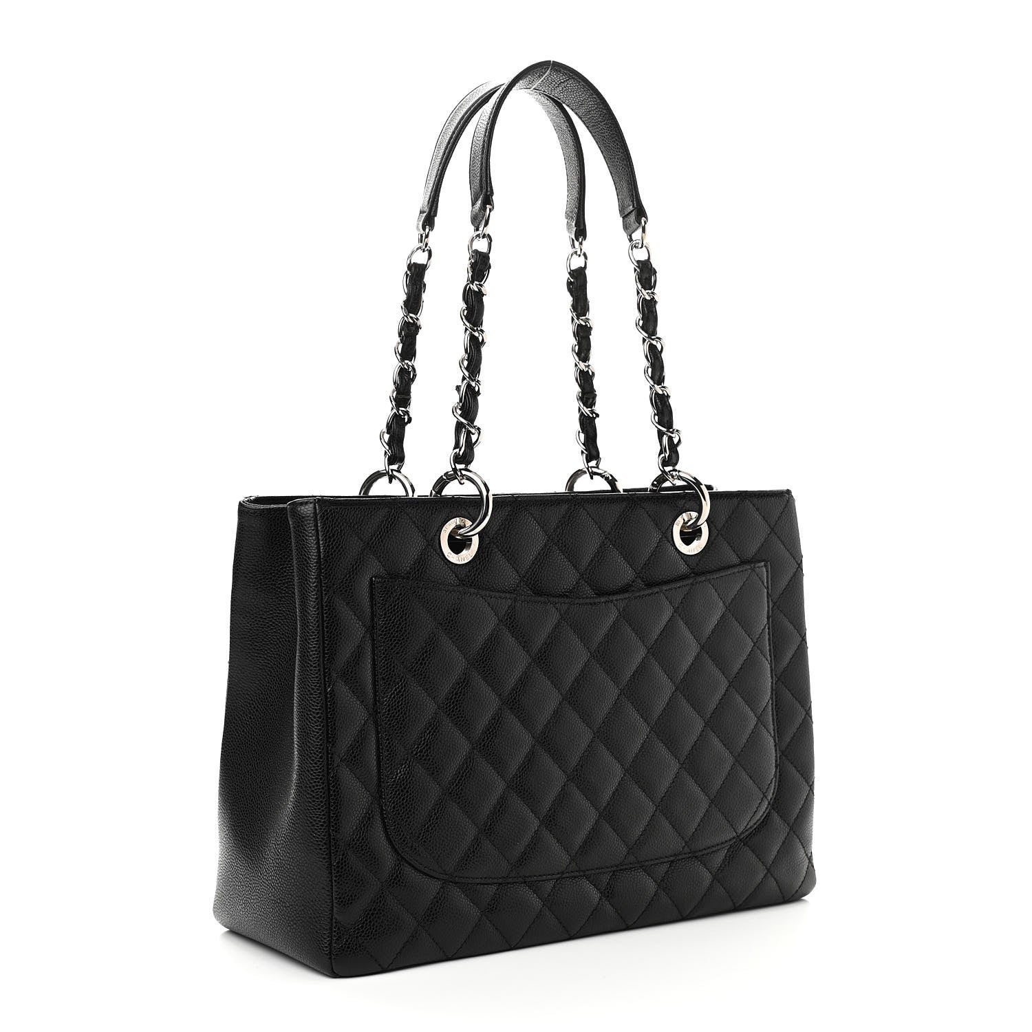 Chanel Caviar Quilted Grand Shopping Tote GST Black 3 of 10