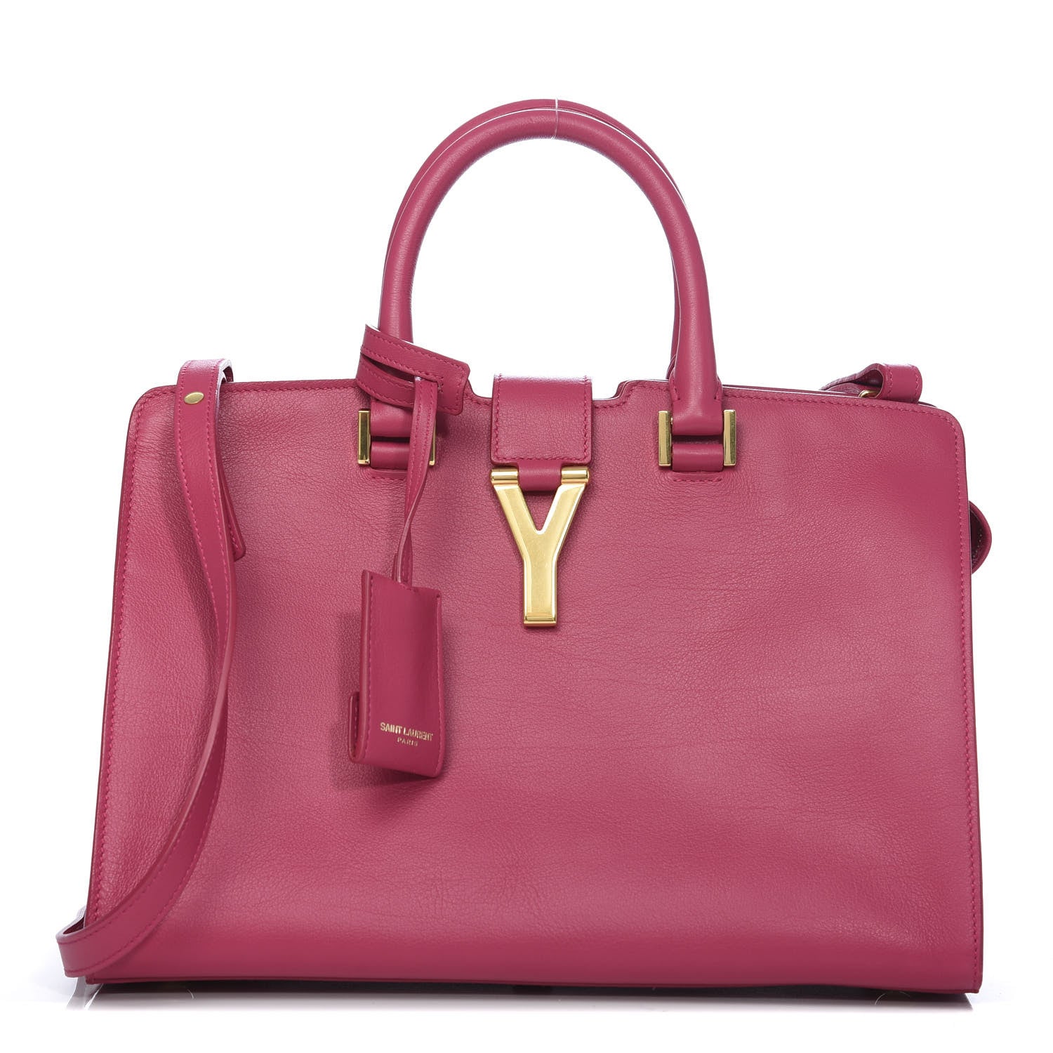 Saint Laurent Calfskin Small Classic Y Cabas Fuchsia 1 of 10