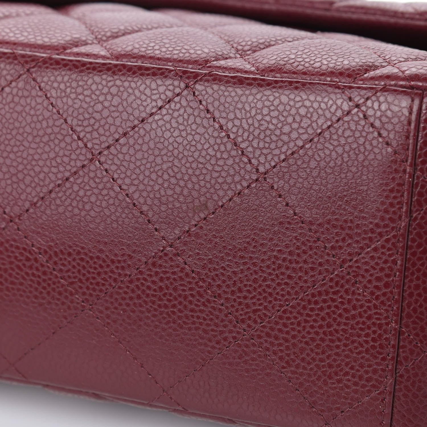 Chanel Caviar Quilted Maxi Single Flap Dark Red 9 of 11