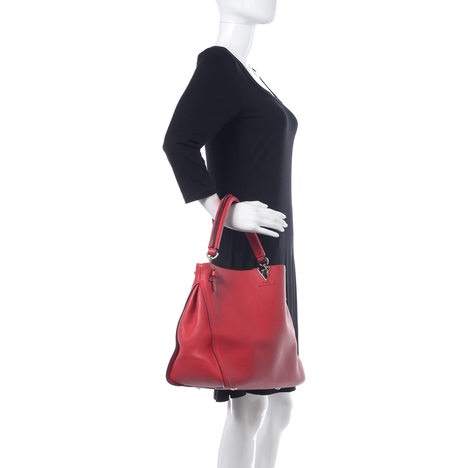 Louis Vuitton Calfskin Tournon Rubis 2 of 10
