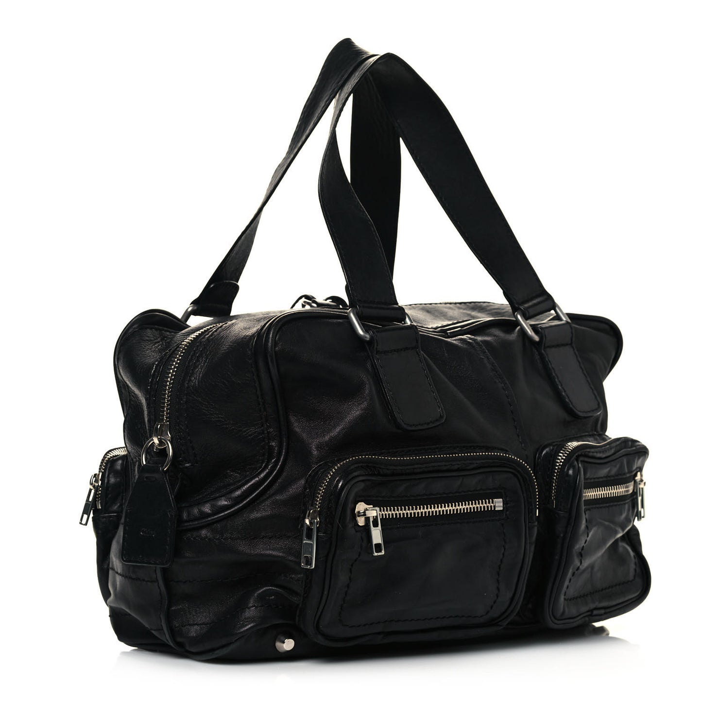 Calfskin Betty Shoulder Bag Black