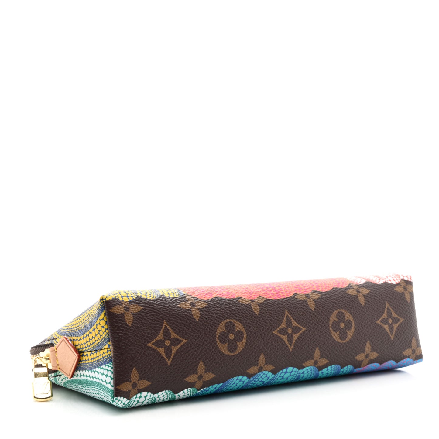 LV X YK Monogram Printed Kusama Pumpkin Cosmetic Pouch