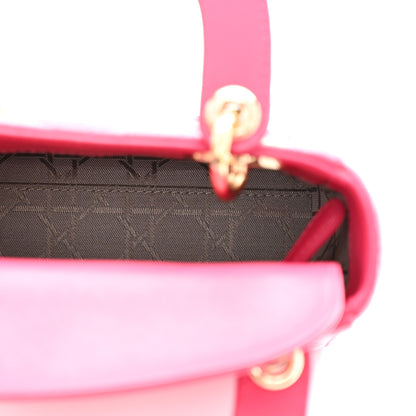 Christian Dior Lambskin Cannage Mini Lady Dior Fuchsia 5 of 13