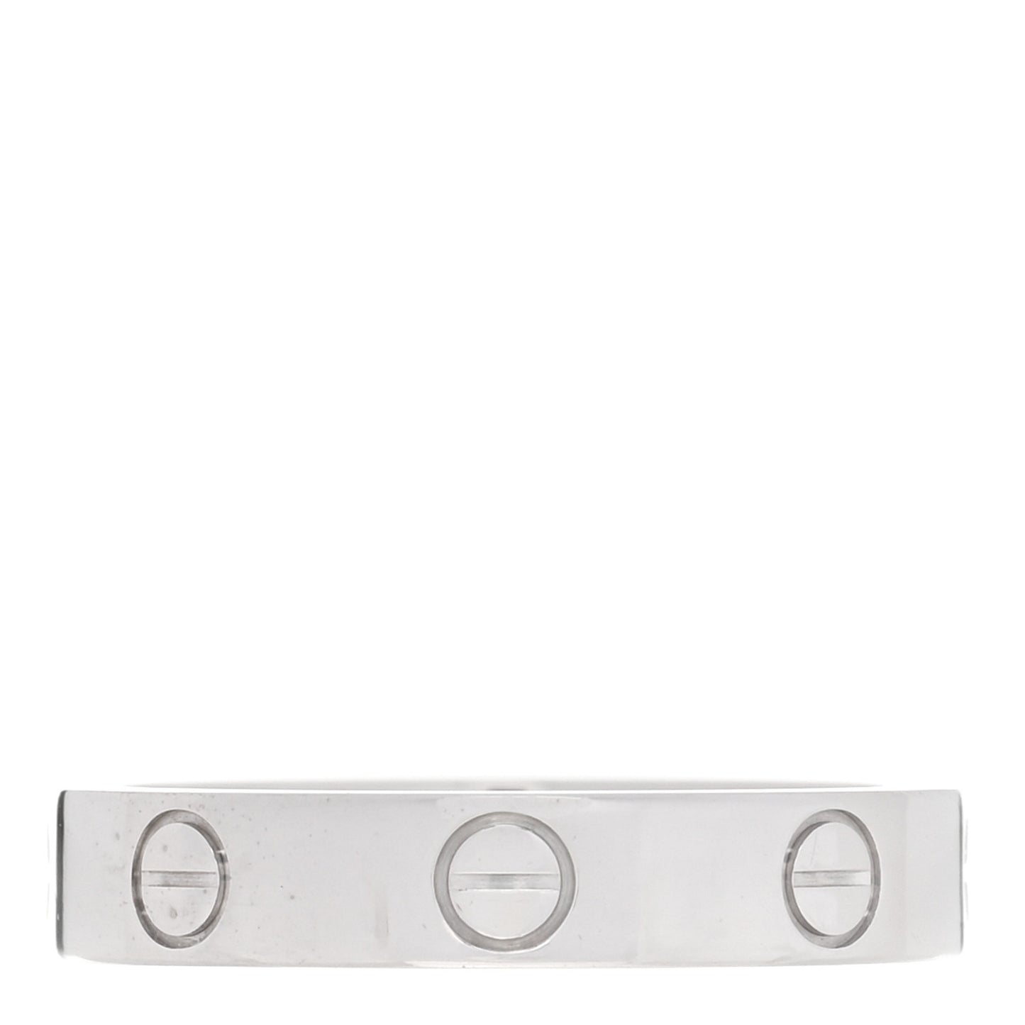 18K White Gold 3.5mm LOVE Wedding Band Ring 52 6