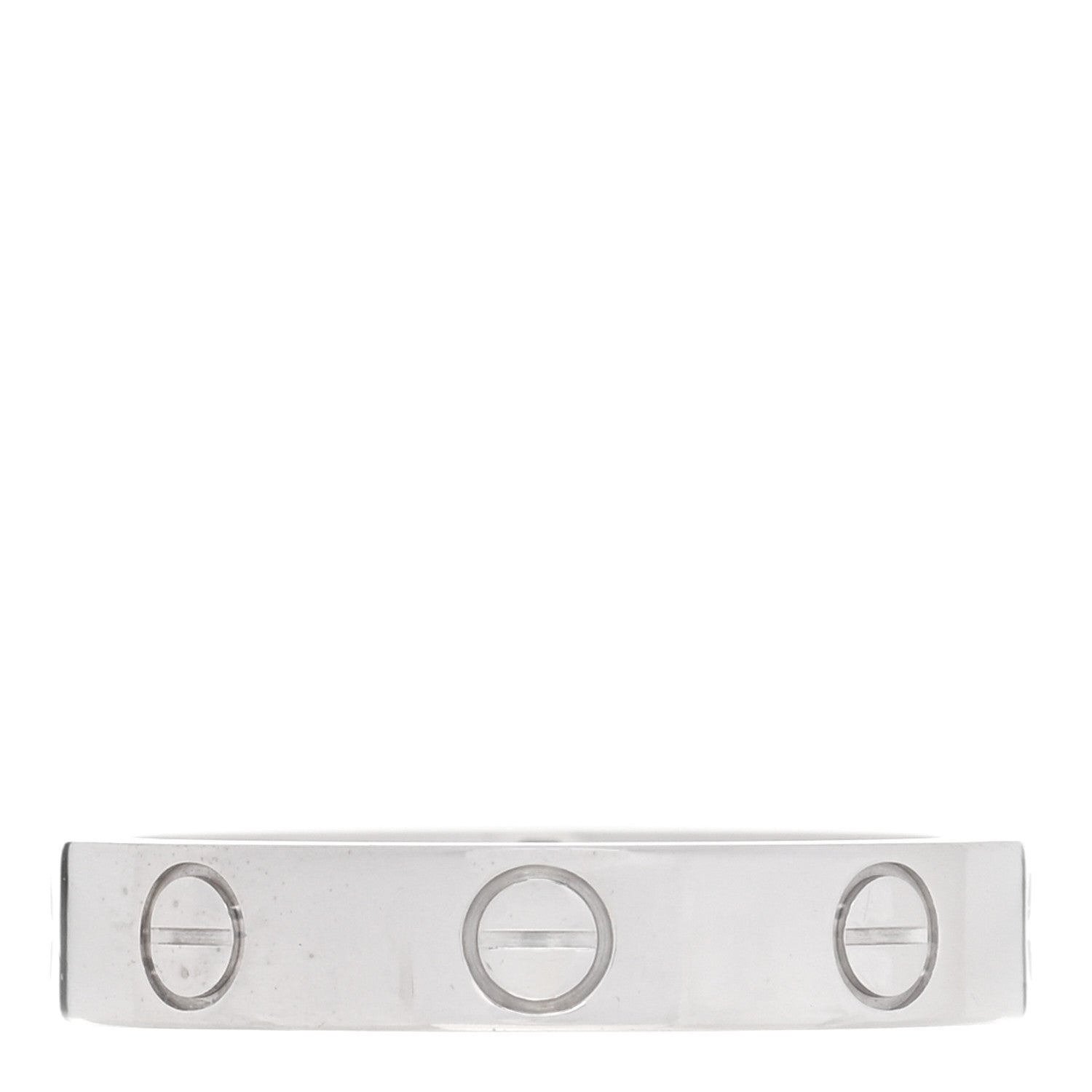 Cartier 18K White Gold 3.5mm LOVE Wedding Band Ring 52 6 3 of 4