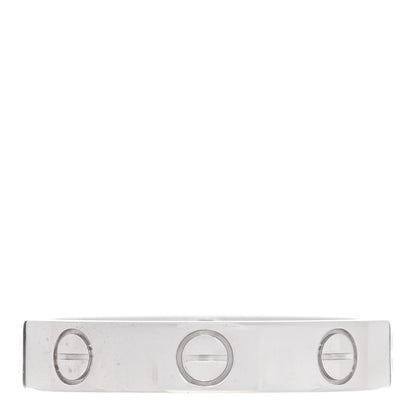Cartier 18K White Gold 3.5mm LOVE Wedding Band Ring 52 6 3 of 4
