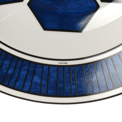 Hermes Porcelain Bleus d’Ailleurs Round Deep Platter 5 of 5