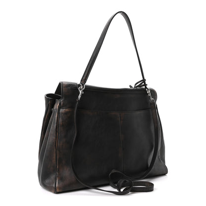 Balenciaga Used Calfskin Large Rodeo Top Handle Handbag Brown 3 of 9