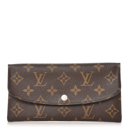 Louis Vuitton Monogram Emilie Wallet Rose Nacre 1 of 7