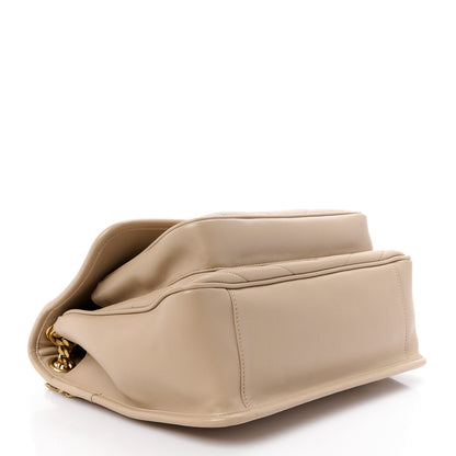 Saint Laurent Lambskin Matelasse Monogram Medium Niki Chain Satchel Dark Beige 4 of 11