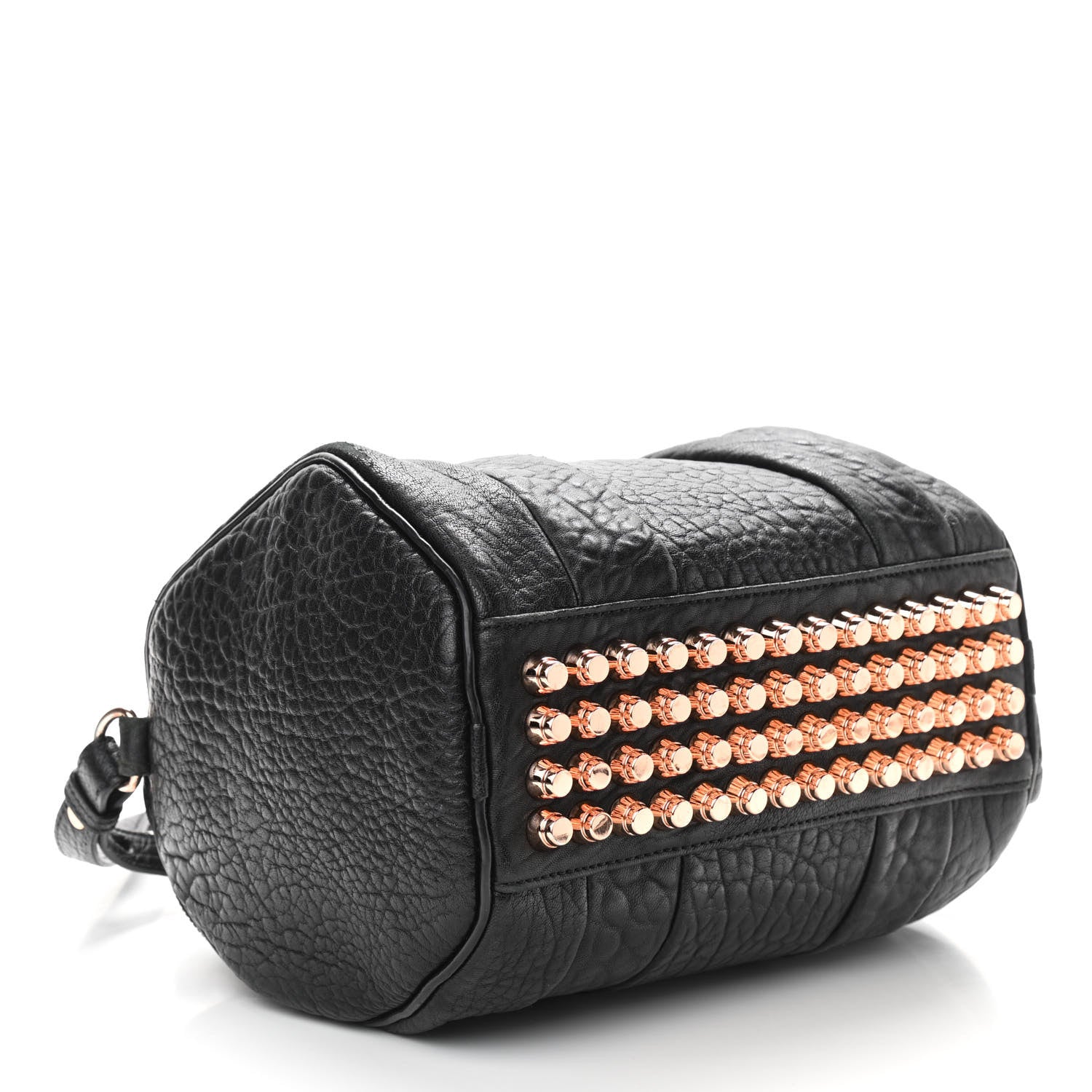 Alexander Wang Pebbled Lambskin Mini Rockie Black Rose Gold Hardware 4 of 9