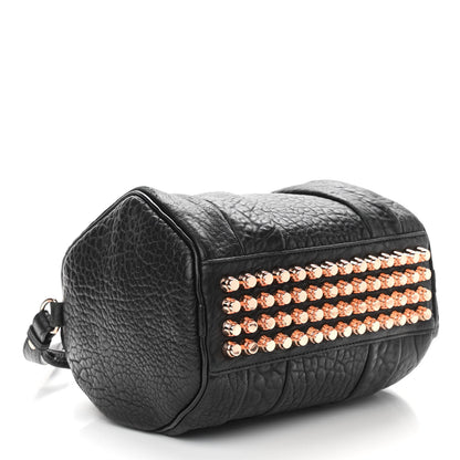 Alexander Wang Pebbled Lambskin Mini Rockie Black Rose Gold Hardware 4 of 9