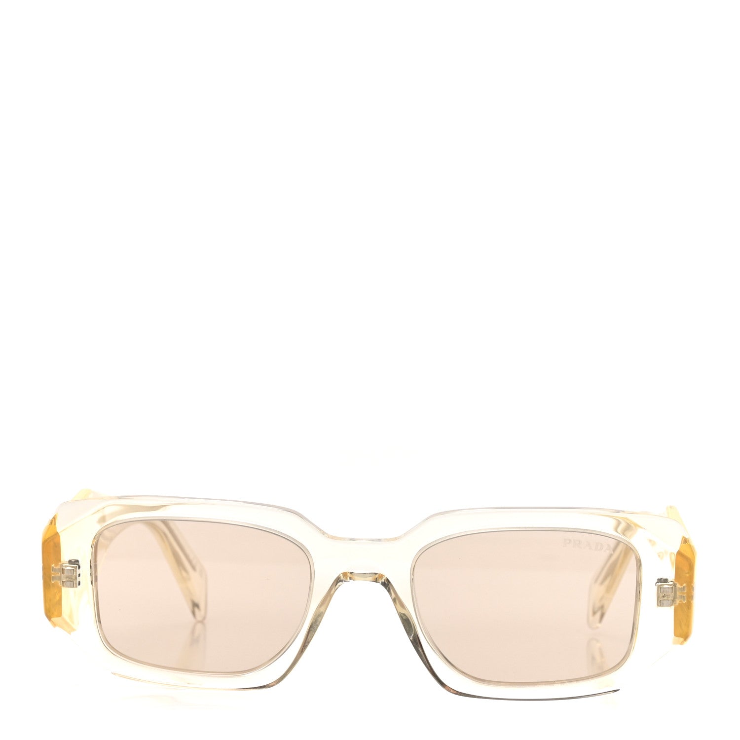 Prada Acetate Symbole Sunglasses SPR 17W Transparent Gold 2 of 8