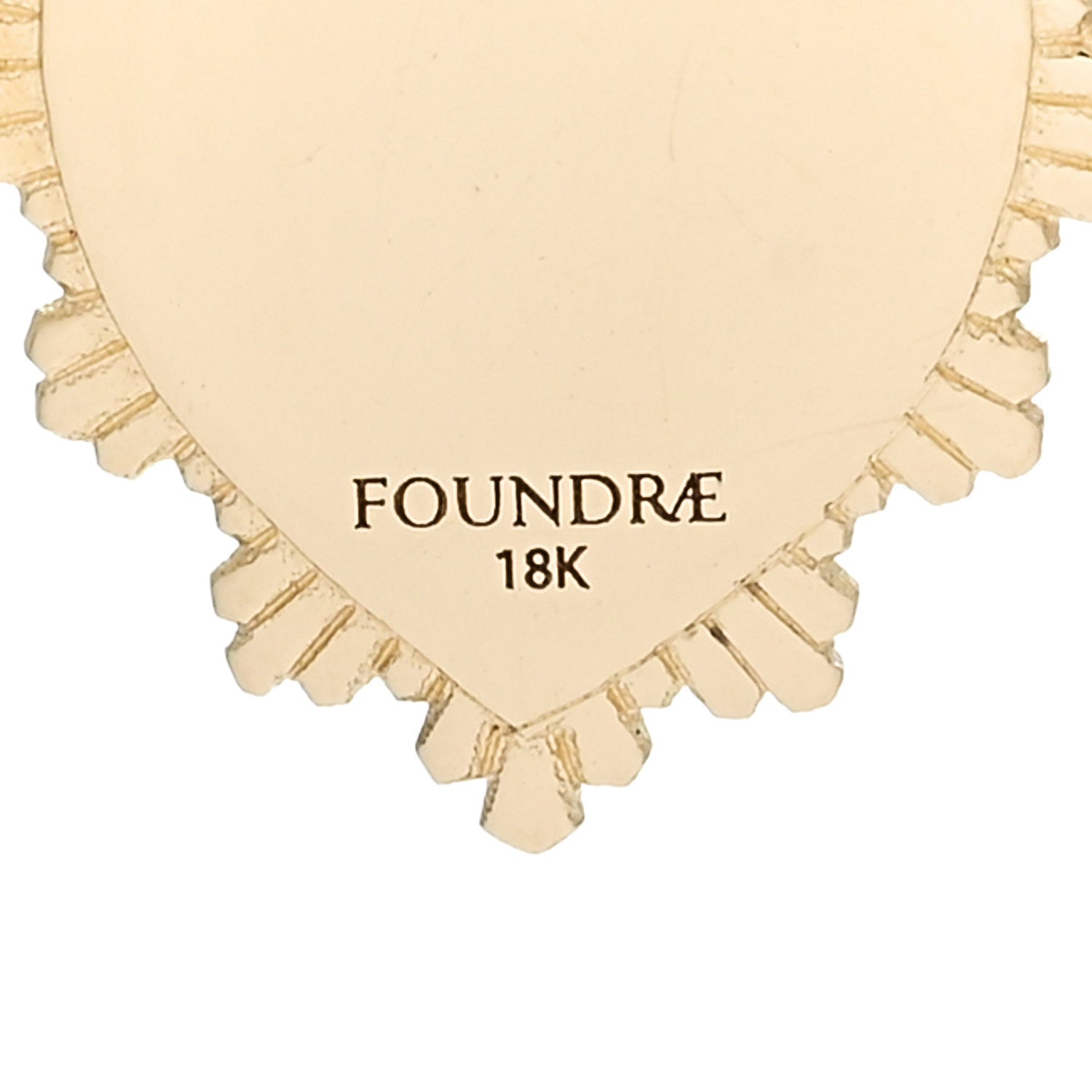 Foundrae 18K Yellow Gold Diamond Miniature Heart Pendant 4 of 4