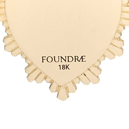 Foundrae 18K Yellow Gold Diamond Miniature Heart Pendant 4 of 4