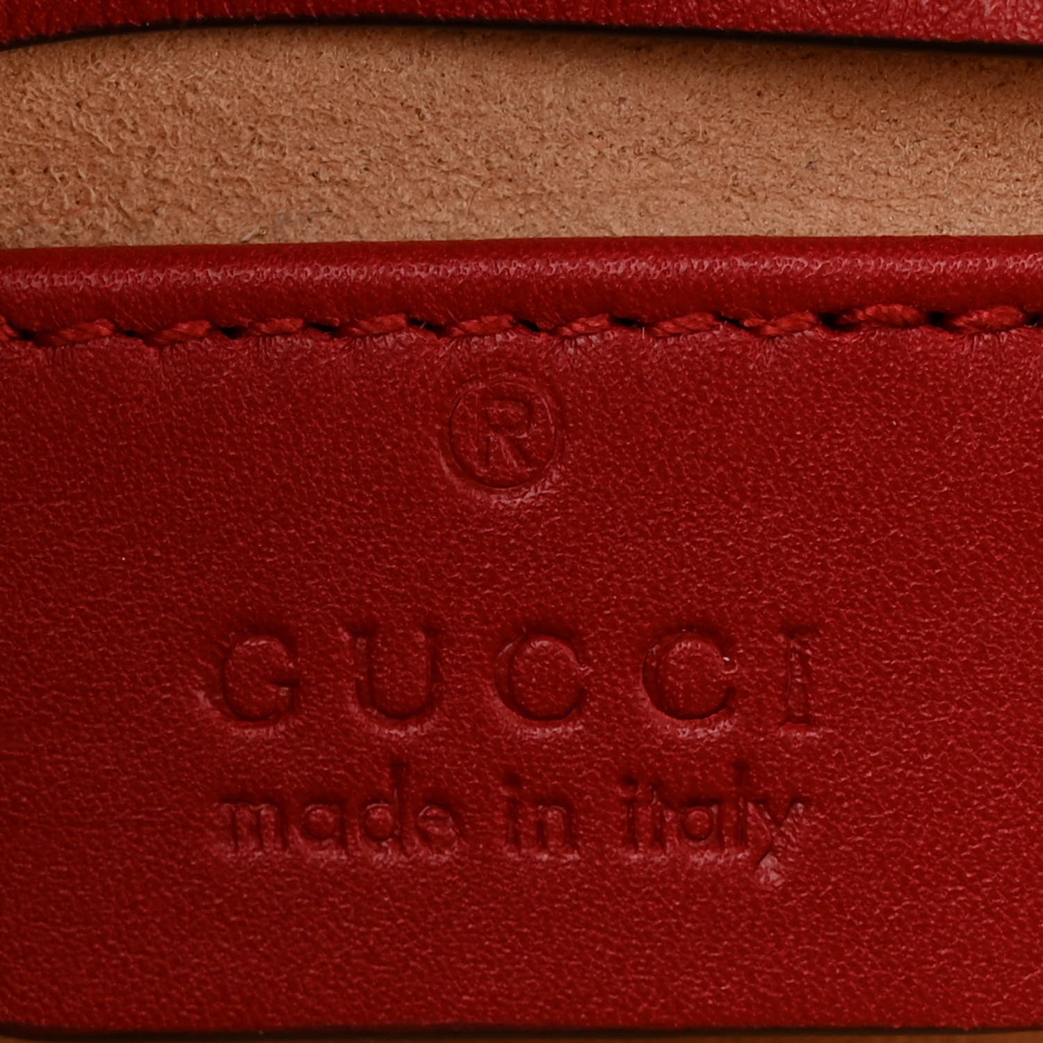 Gucci Calfskin Matelasse Super Mini GG Marmont Shoulder Bag Hibiscus Red 6 of 11